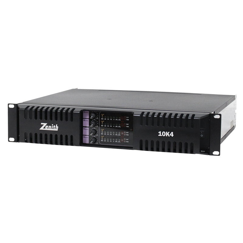 Zenith 10K4 4 x 2500W Power Amplifier - Back Panel and Connections