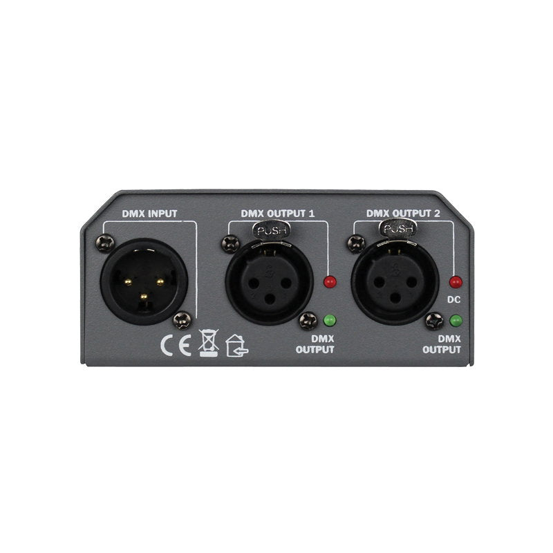 Transcension CS2 DMX Distribution Splitter - Back Panel and Connections