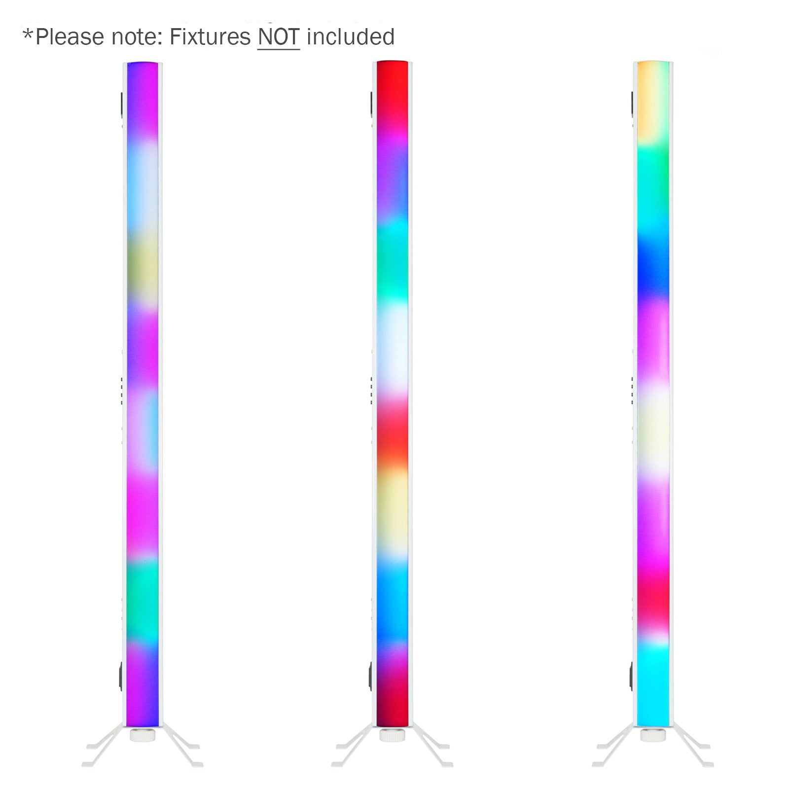 Equinox Batten Floor Standing Bracket (White) - Alternate View 1