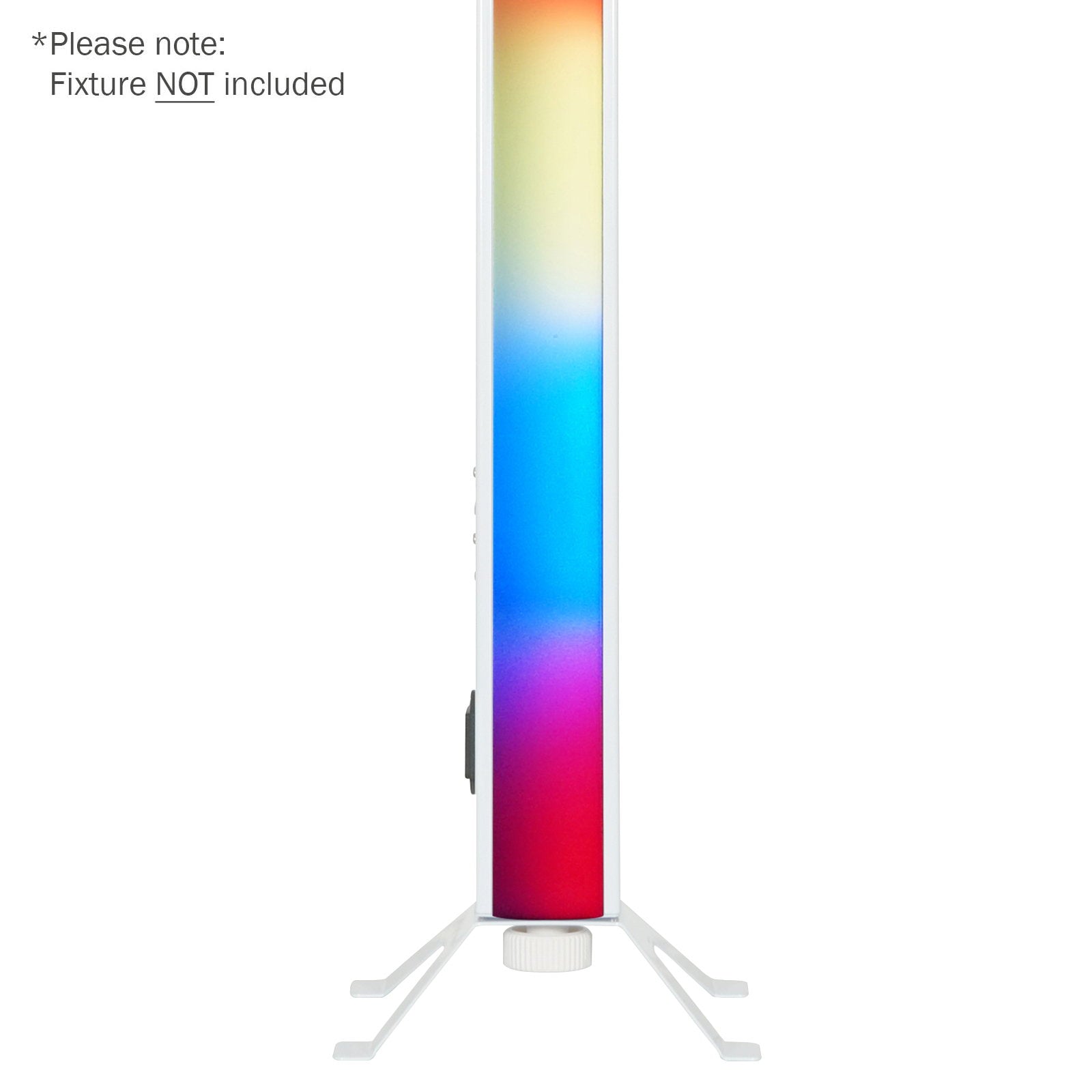 Equinox Batten Floor Standing Bracket (White) - Back Panel and Connections