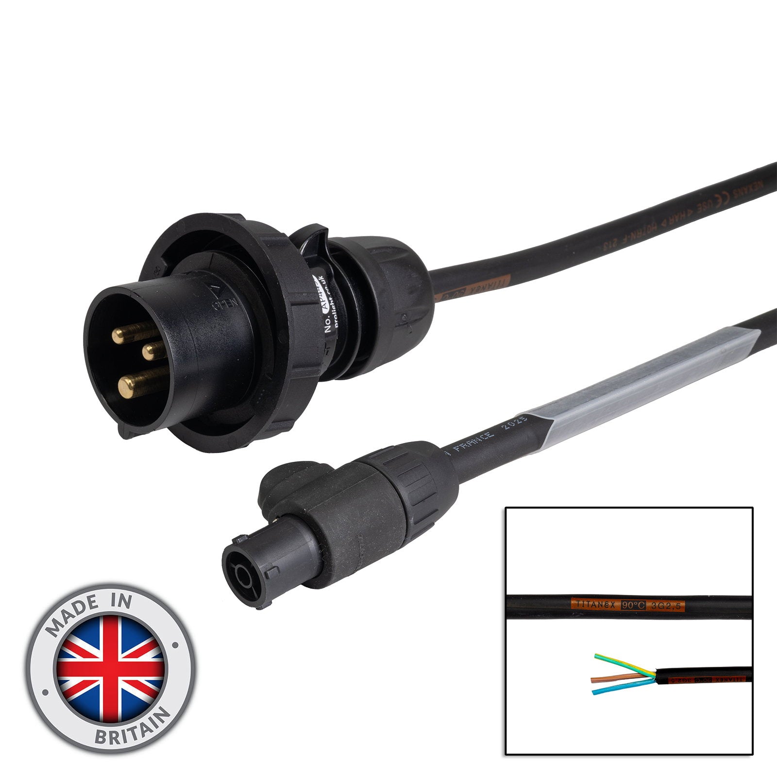 Elumen8 1m 16A IP67 Male to PowerTwist TR1 IP65 - Main View