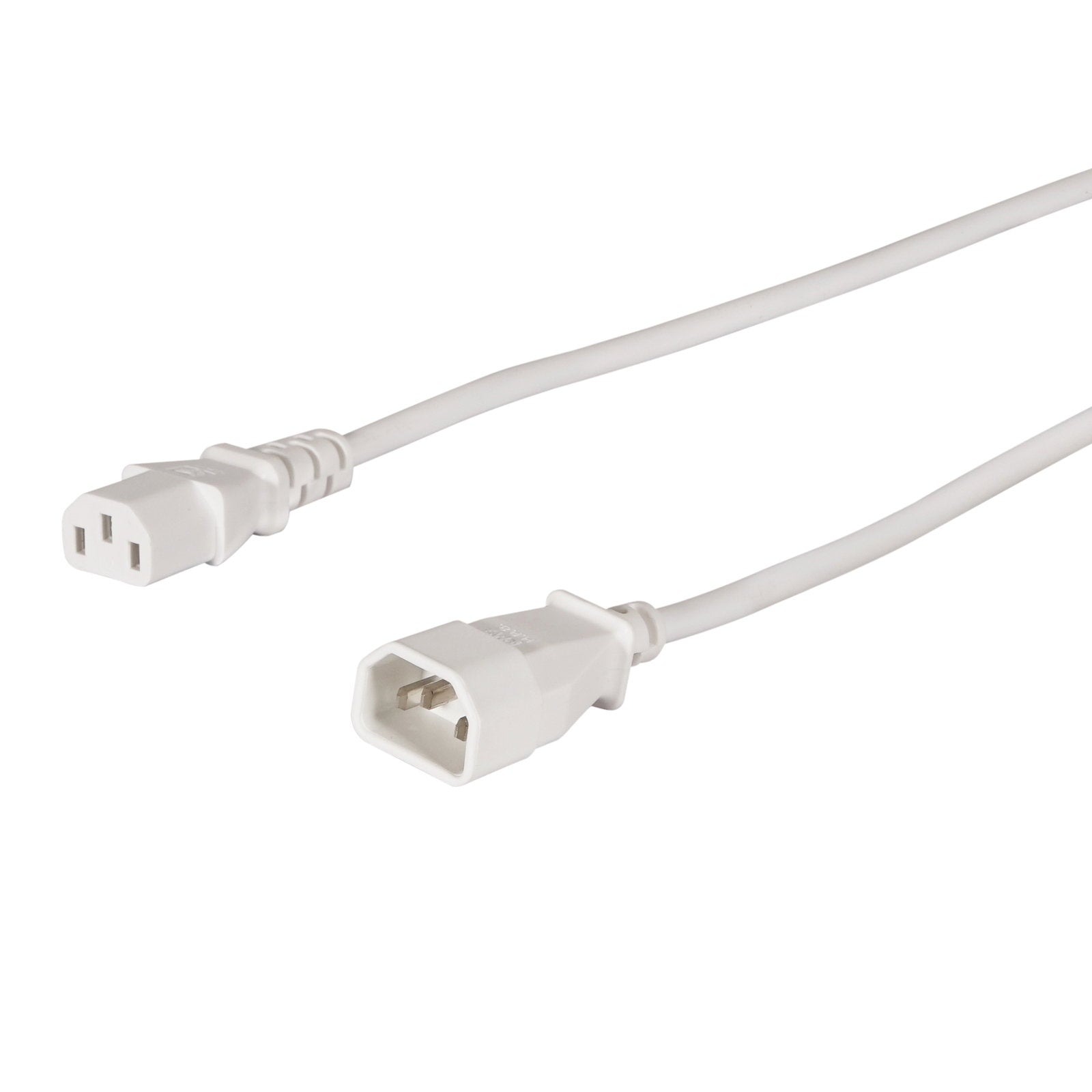 LEDJ 0.5m IEC Male - IEC Female Cable (White Sheath) - Main View