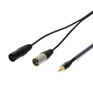 W Audio 3m 3.5mm Stereo Jack - 2 x XLR Male Cable - Main View