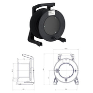 Schill Empty Cable Reel with Blank Plate GT235.SO - Main View