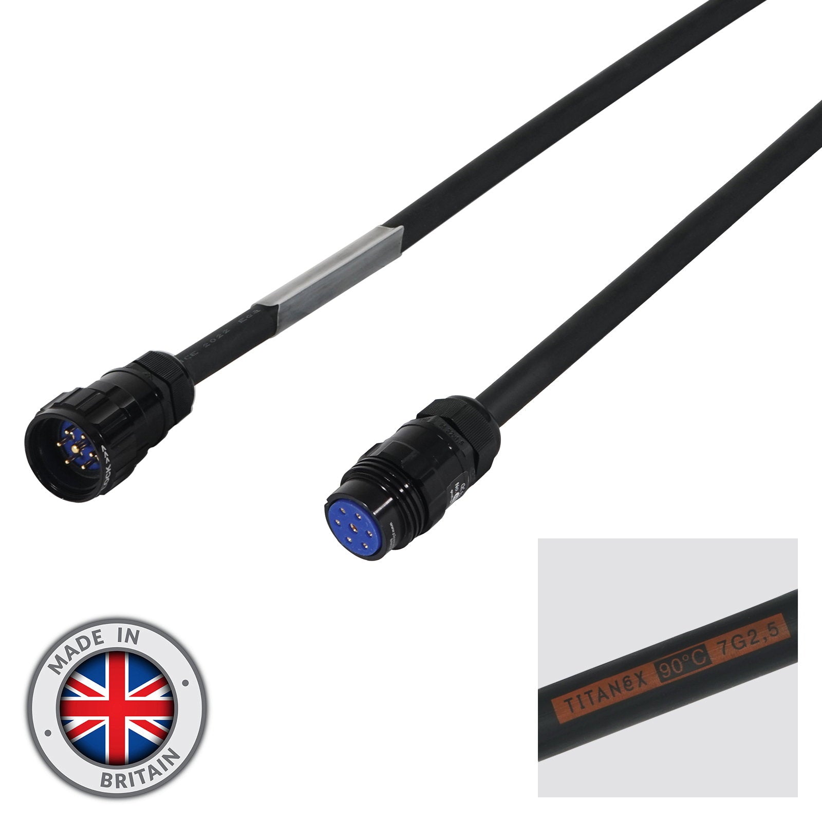 Elumen8 15m Socapex 7-Pin Male – Female Titanex 2.5mm Cable - Alternate View 1