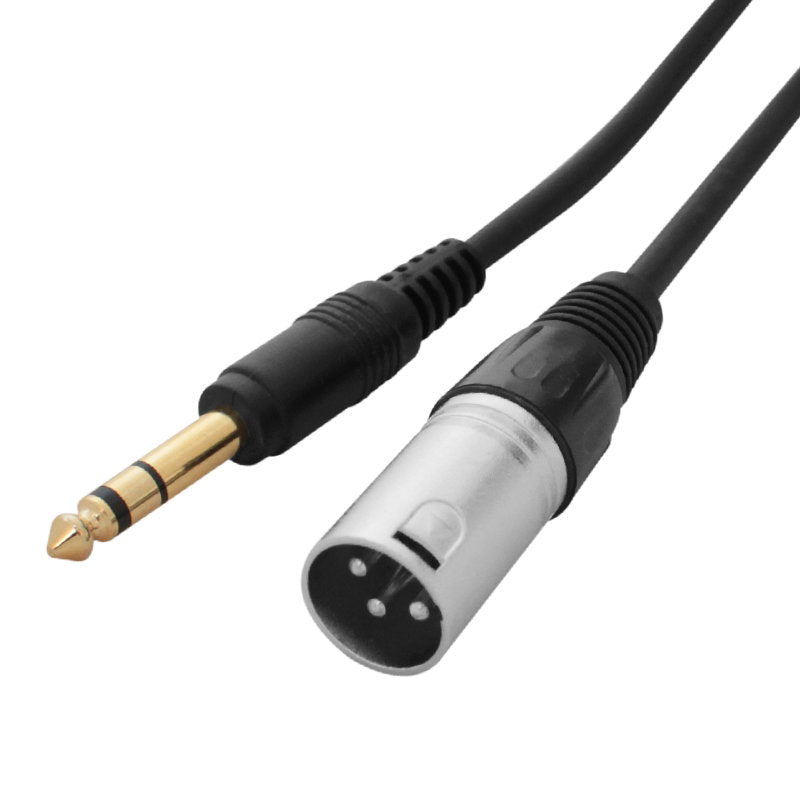 W Audio 0.25m XLR Male - 6.35mm Stereo Jack Cable - Main View