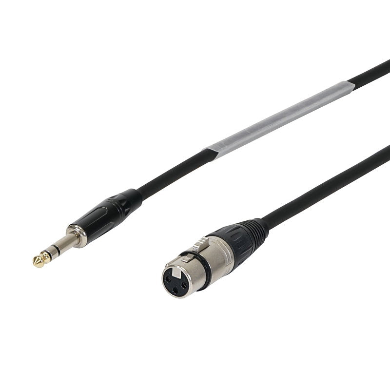 W Audio 0.25m XLR Female - 6.35mm Stereo Jack Cable - Main View