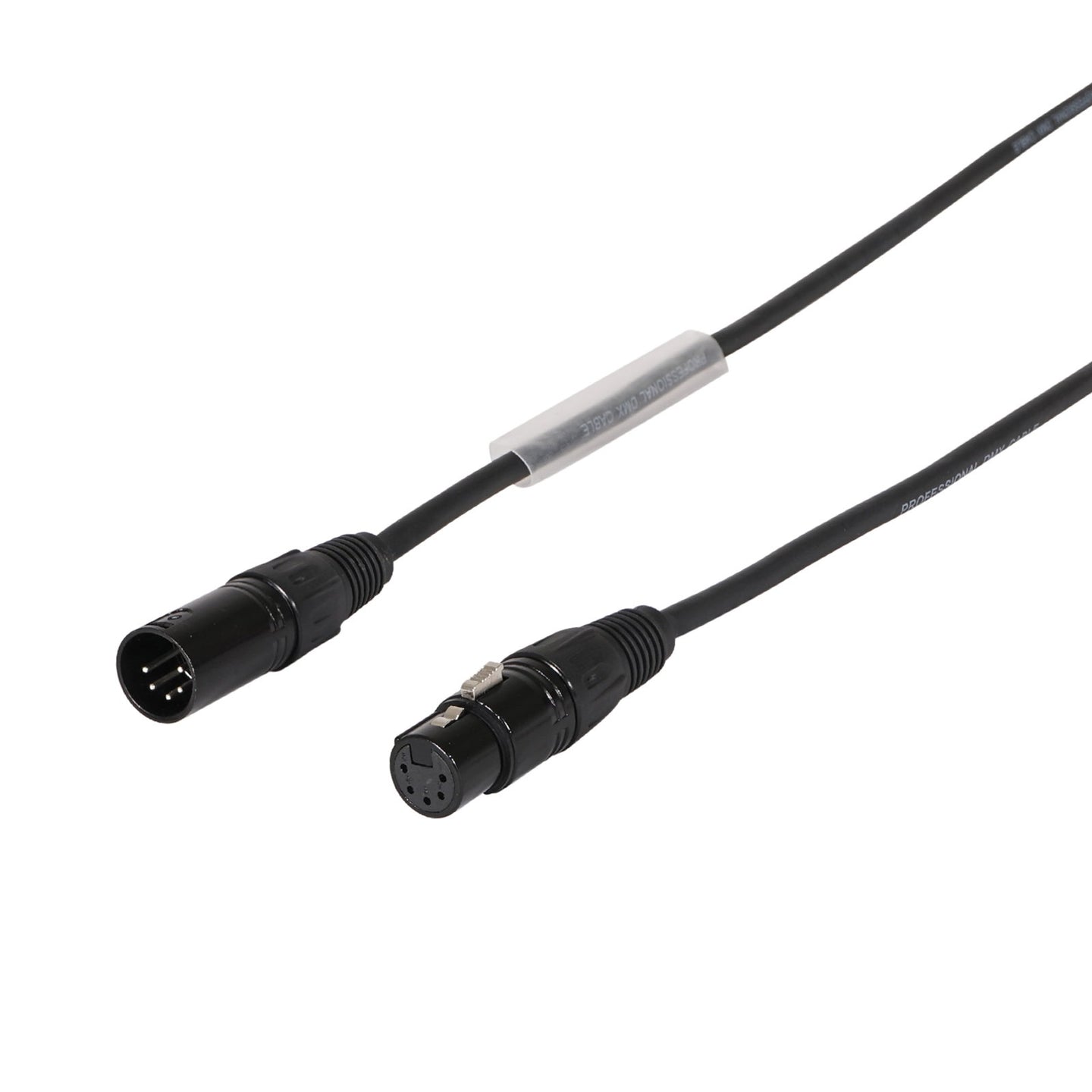 LEDJ 1m 5-Pin Male XLR - 5-Pin Female XLR DMX Cable - Main View