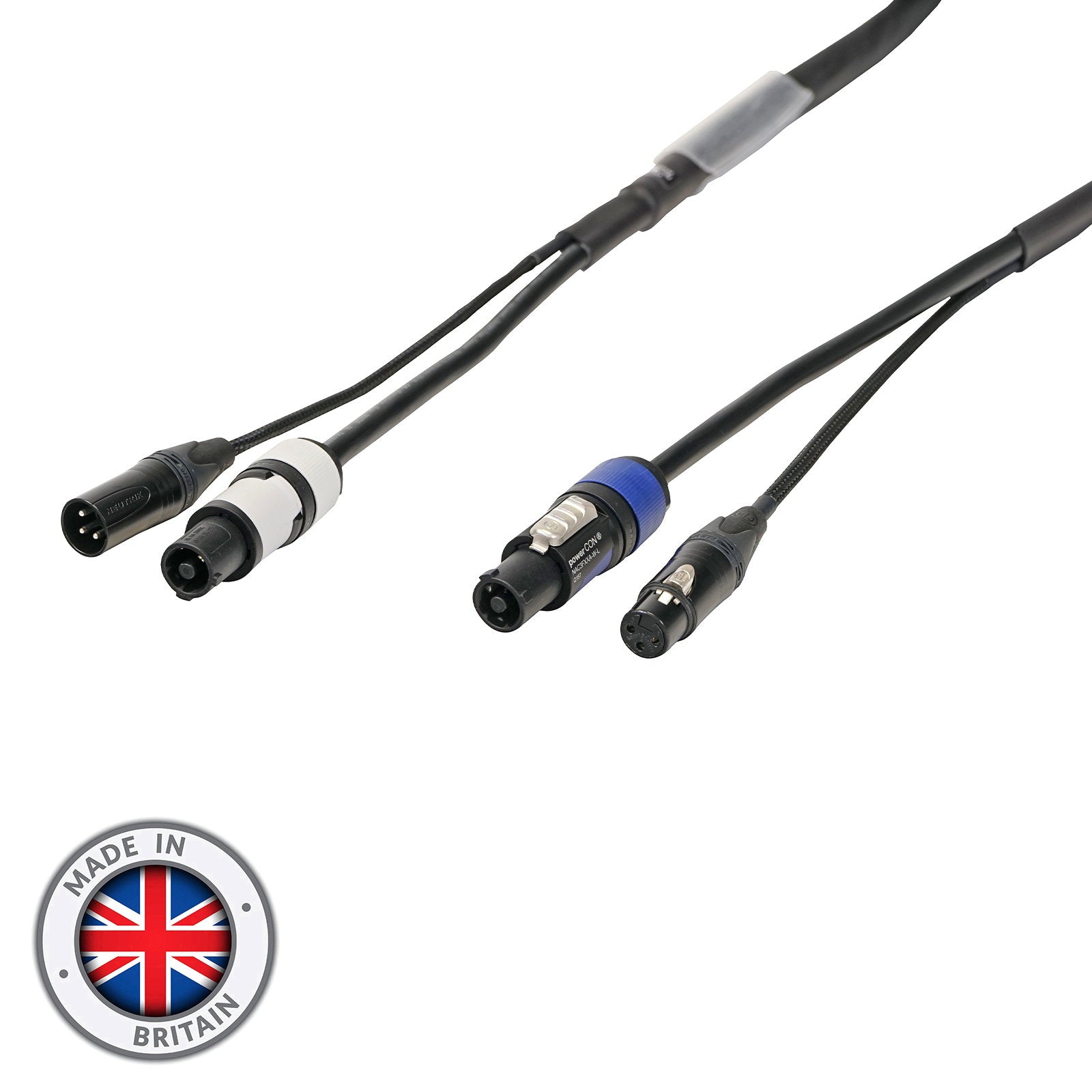 Elumen8 15m Combi 1.5mm Neutrik powerCON / 3-Pin DMX Cable - Main View