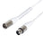 LEDJ 2m 3-Pin Male XLR - 3-Pin Female XLR DMX Cable (White Sheath) - Alternate View 1