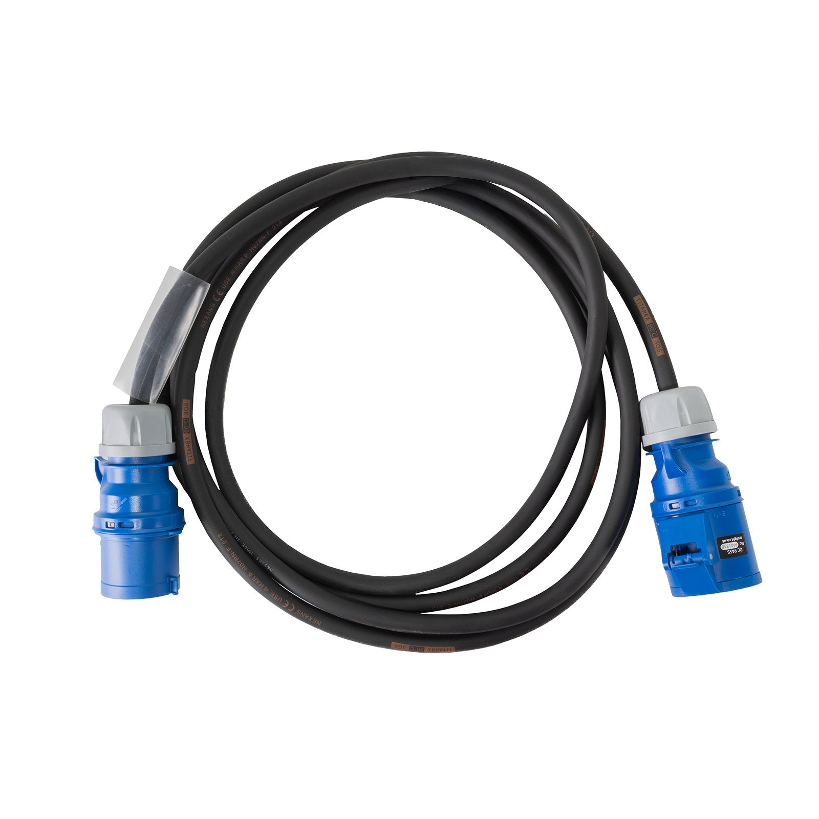 Elumen8 10m Blue 32A Male - 32A Female 1PH 6mm 3C Cable  - Main View