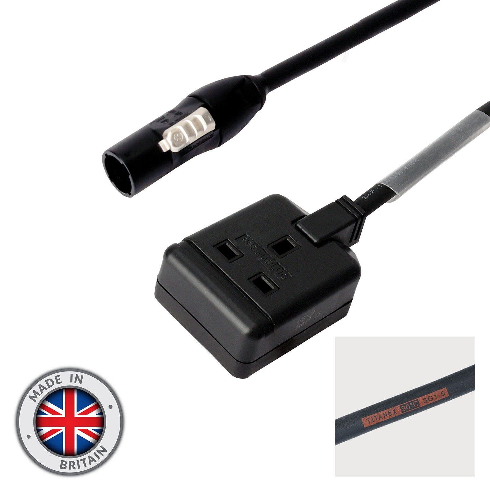Elumen8 1m TRUE1 to 13A 1 Gang Cable - Alternate View 1