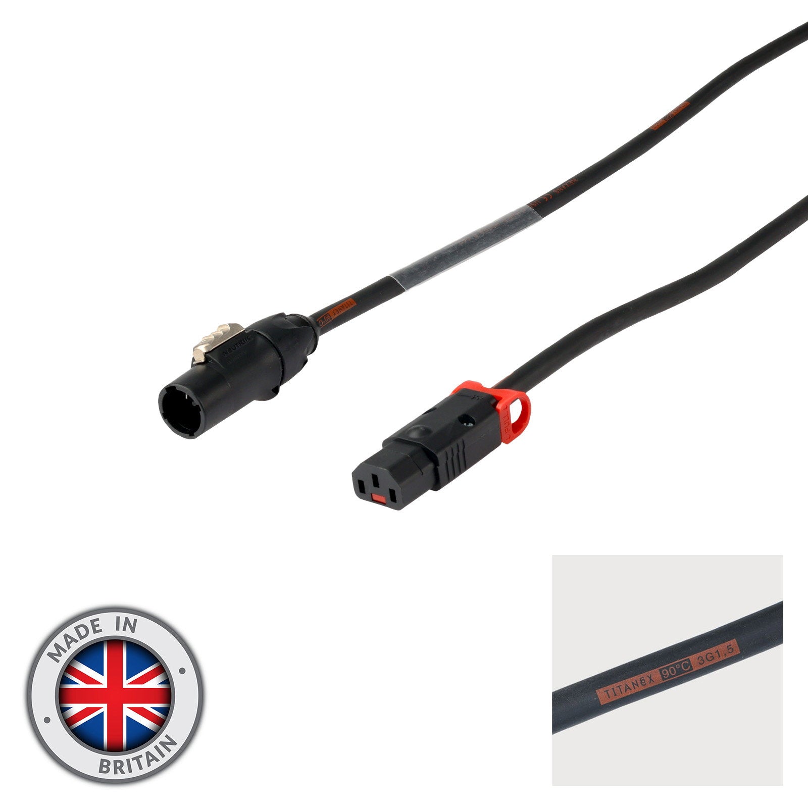 Elumen8 0.5m TRUE1 to Locking IEC Cable - Alternate View 1