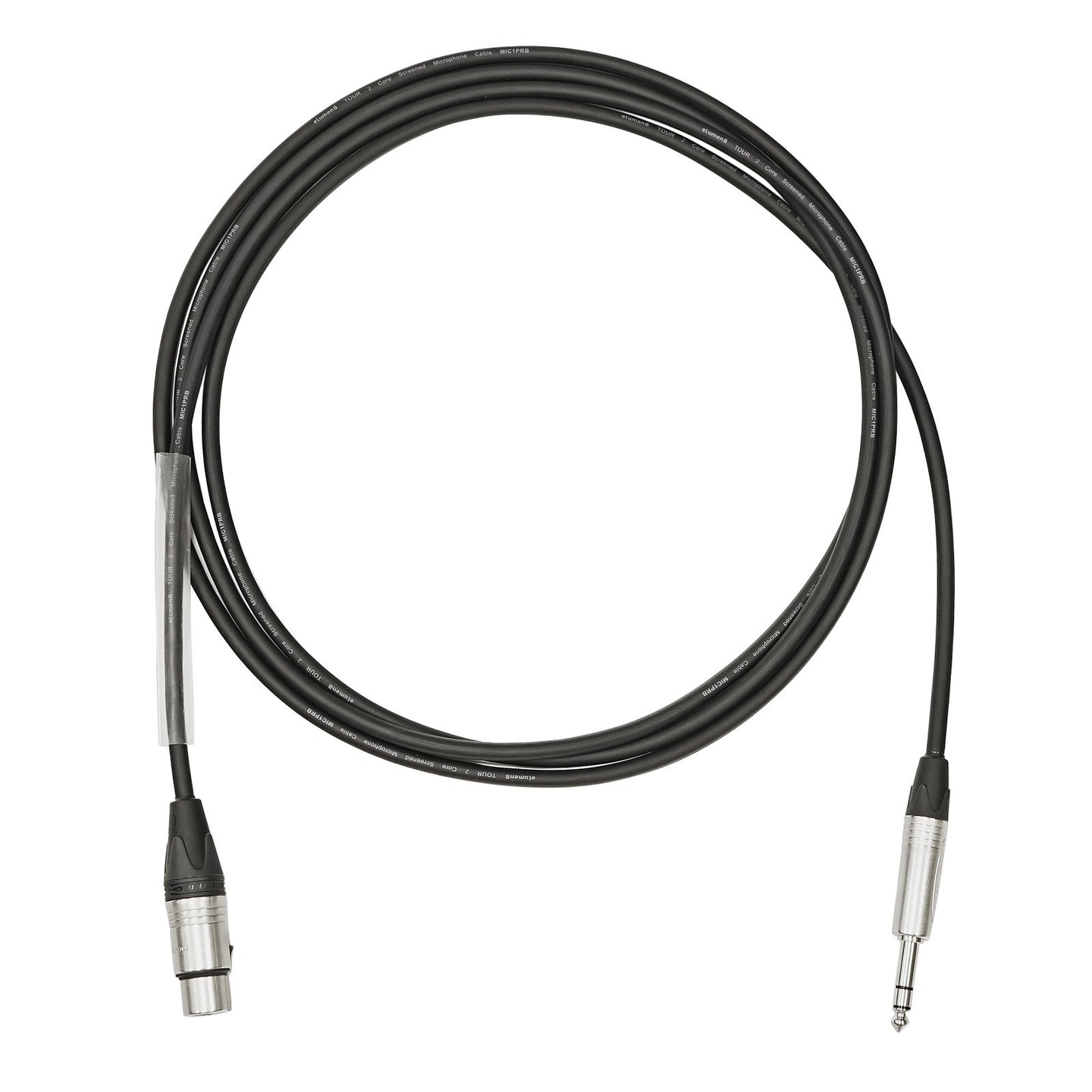 Elumen8 0.25m Neutrik TRS Jack – XLR Female Microphone Cable Silver - Main View