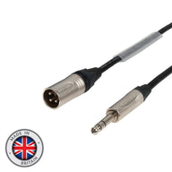 Elumen8 0.25m Neutrik TRS Jack – XLR Male Microphone Cable Silver - Alternate View 1