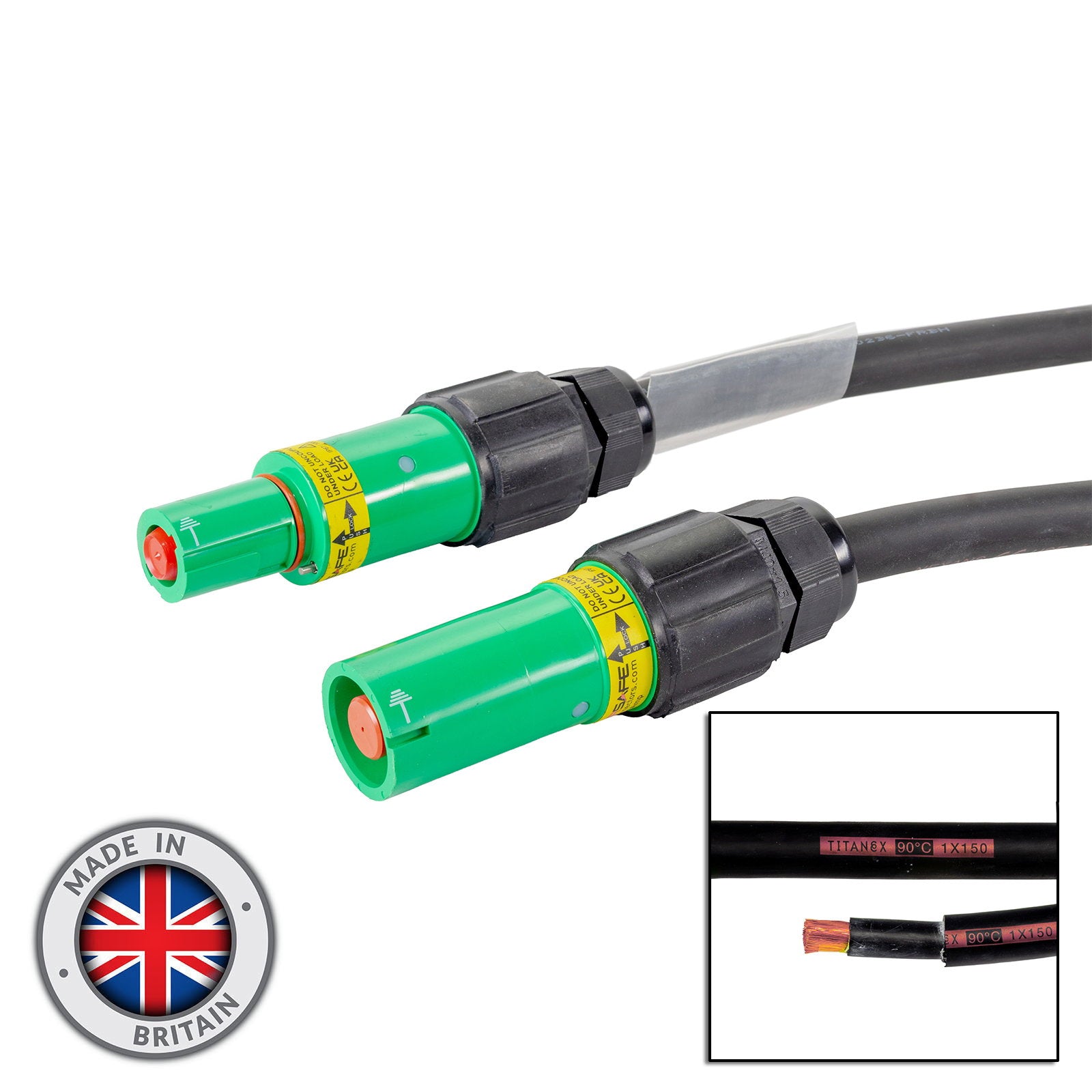 Elumen8 30m 150mm Powerlock Male Source - Female Drain Earth Green - Alternate View 3