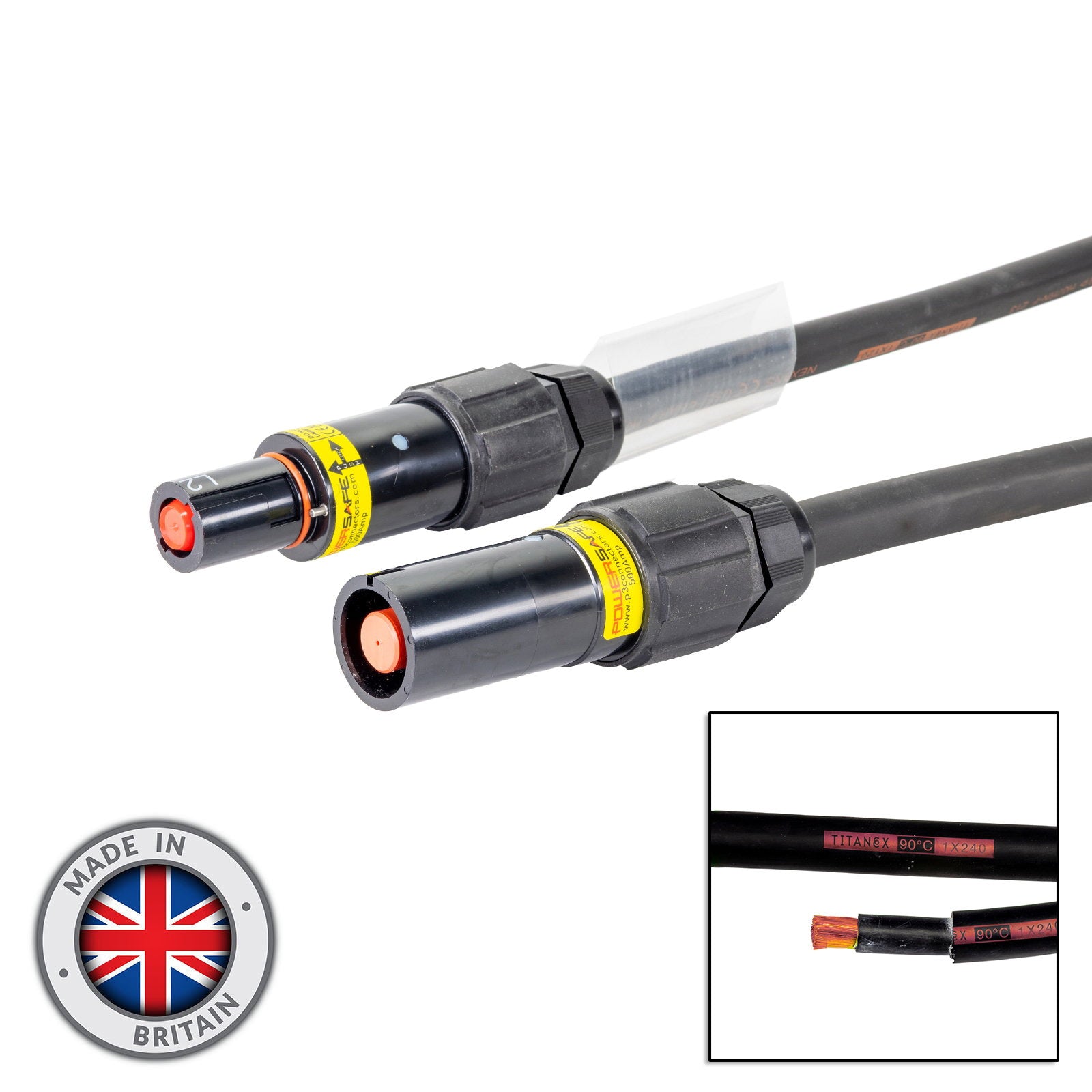 Elumen8 40m 150mm Powerlock Male Source - Female Drain L2 Black - Alternate View 3