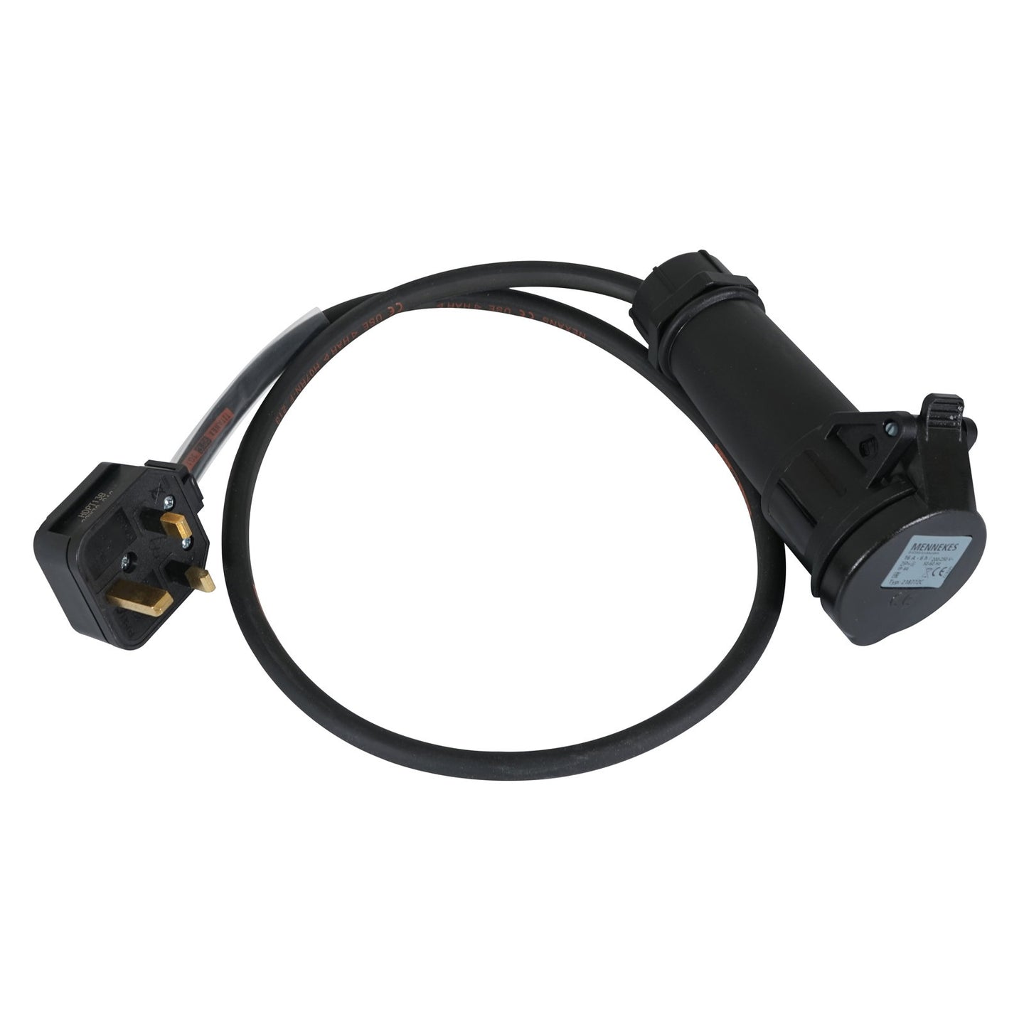 Elumen8 1m 1.5mm 13A Plug - 16A Female Mennekes Cable - Main View