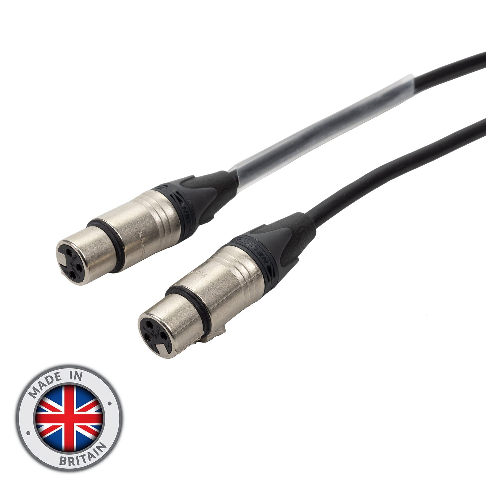 Elumen8 0.25m Neutrik XLR Female-Female Microphone Cable Silver - Alternate View 1