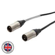 Elumen8 0.25m Neutrik XLR Male-Male Microphone Cable Silver - Main View