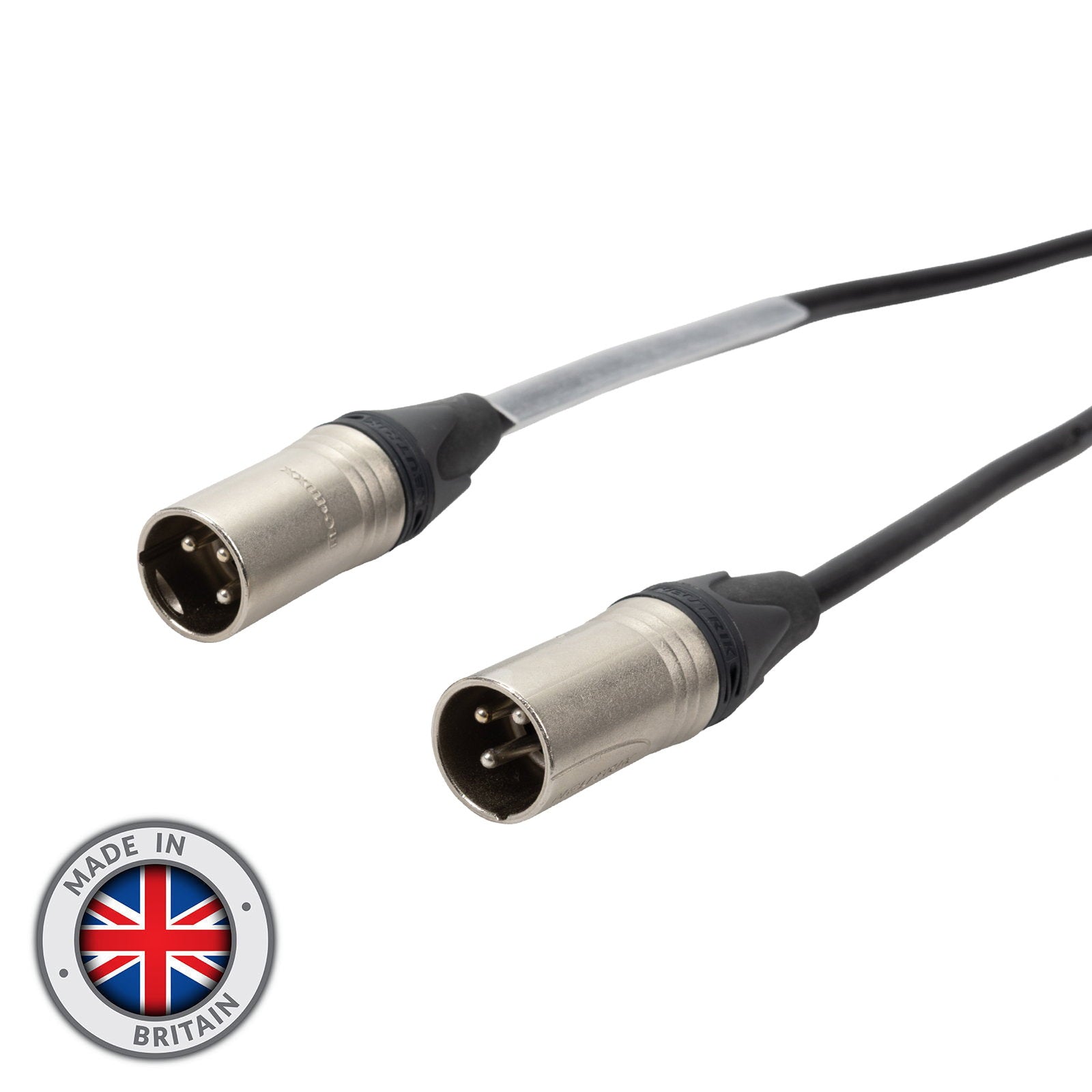Elumen8 0.25m Neutrik XLR Male-Male Microphone Cable Silver - Main View