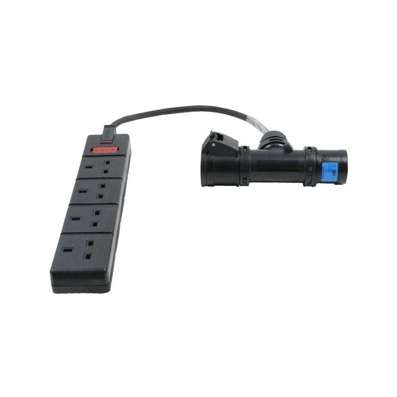 Elumen8 0.35m 16A T-Connect to 4 Way 13A Socket Cable - Alternate View 1