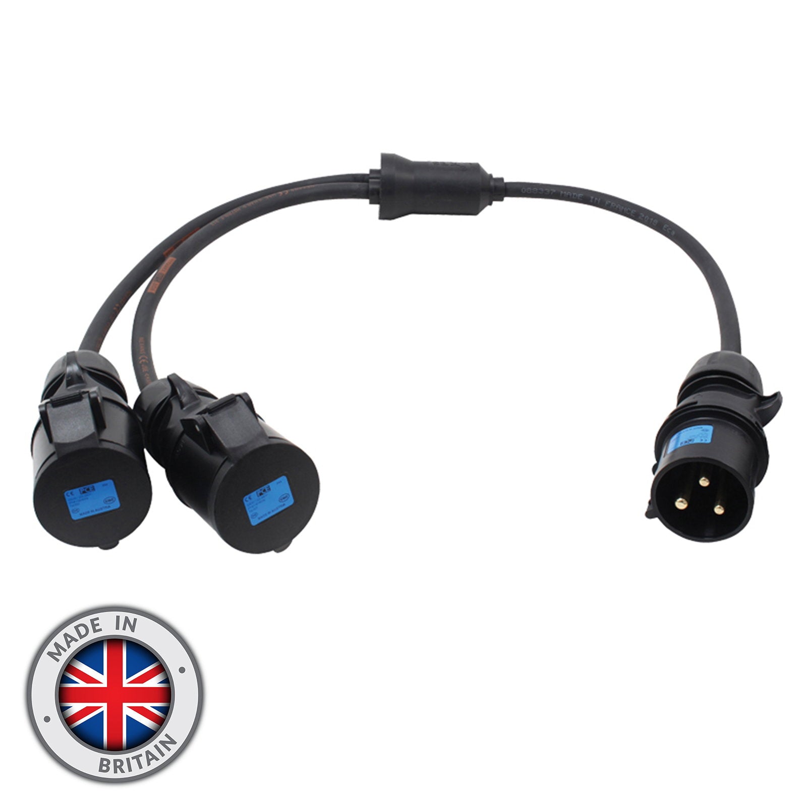 Elumen8 Moulded Y Split - 4mm 32A 1PH Connectors - Back Panel and Connections