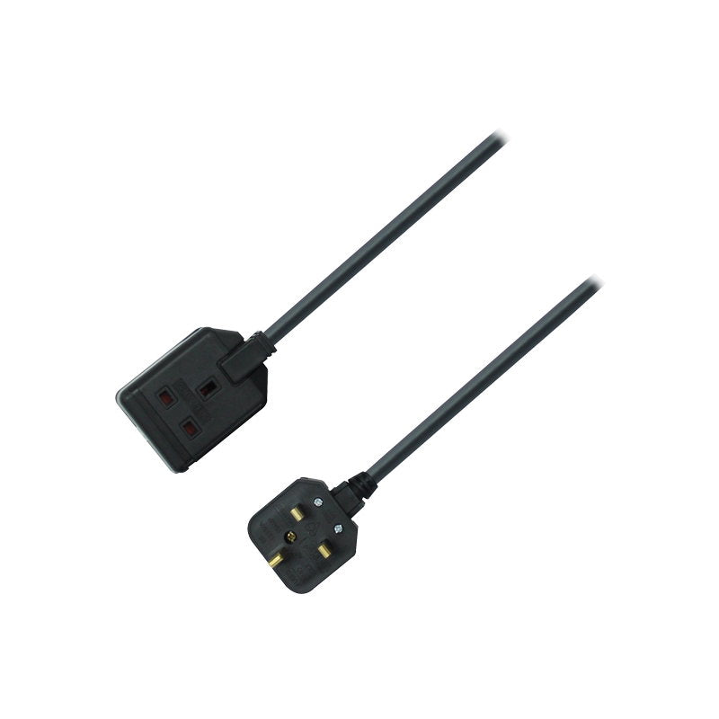 Masterplug 1 Gang 10m 13A HD Mains Extension Lead Black (EXS13110B) - Main View