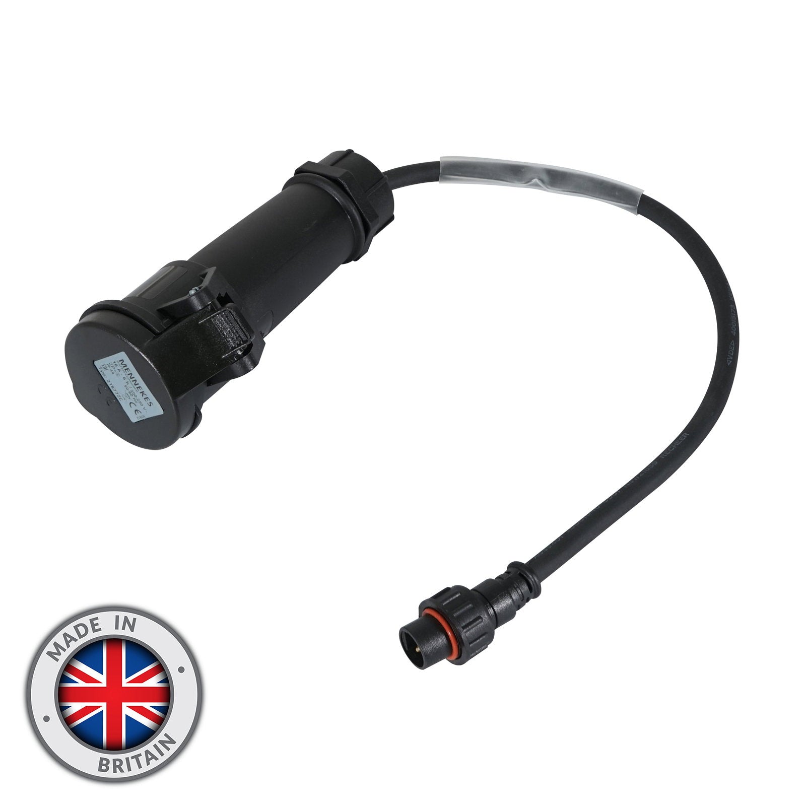 Elumen8 0.35m Hydralock Power Male Cable to Mennekes 16A Socket - Main View