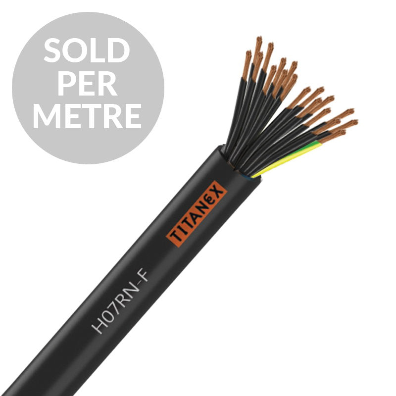 Titanex H07RN-F 1.5mm 18 Core Rubber Cable Cut Length - Main View