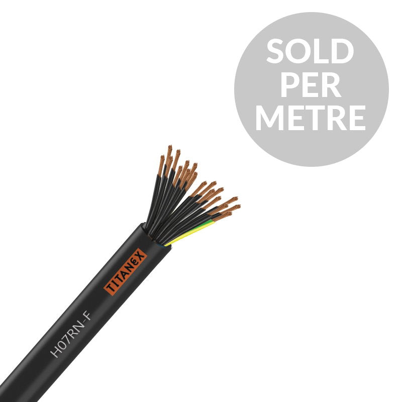 Titanex H07RN-F 2.5mm 18 Core Rubber Cable Cut Length - Main View