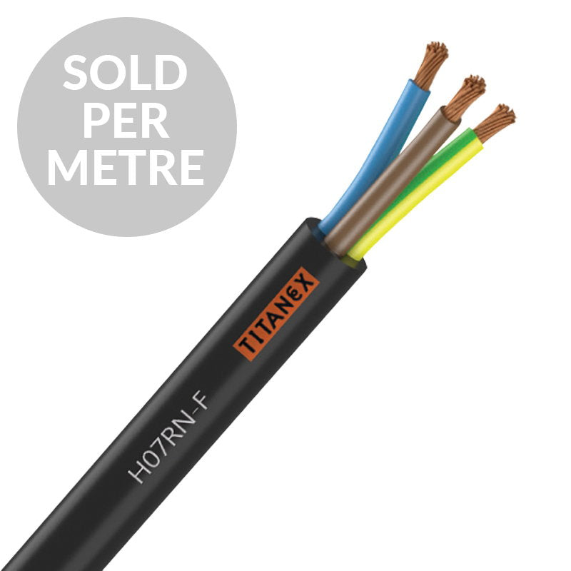 Titanex H07RN-F 25mm 3 Core Rubber Cable - Cut Length - Main View