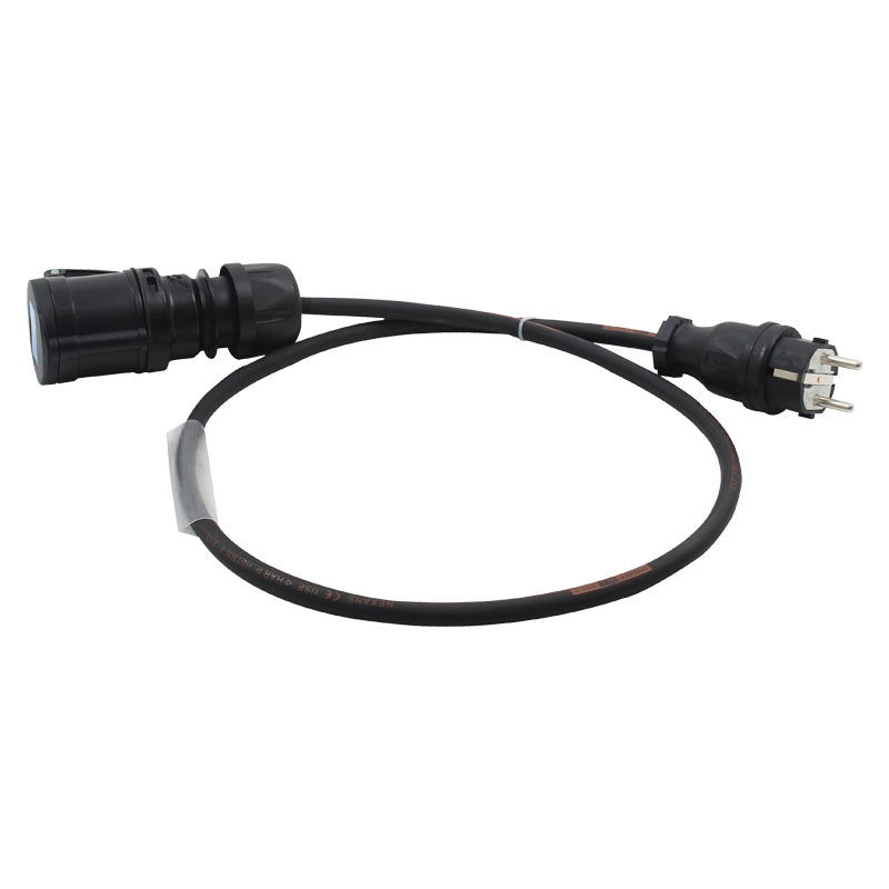 Elumen8 Schuko Plug to PCE 16A Black Socket 1m Cable - Main View