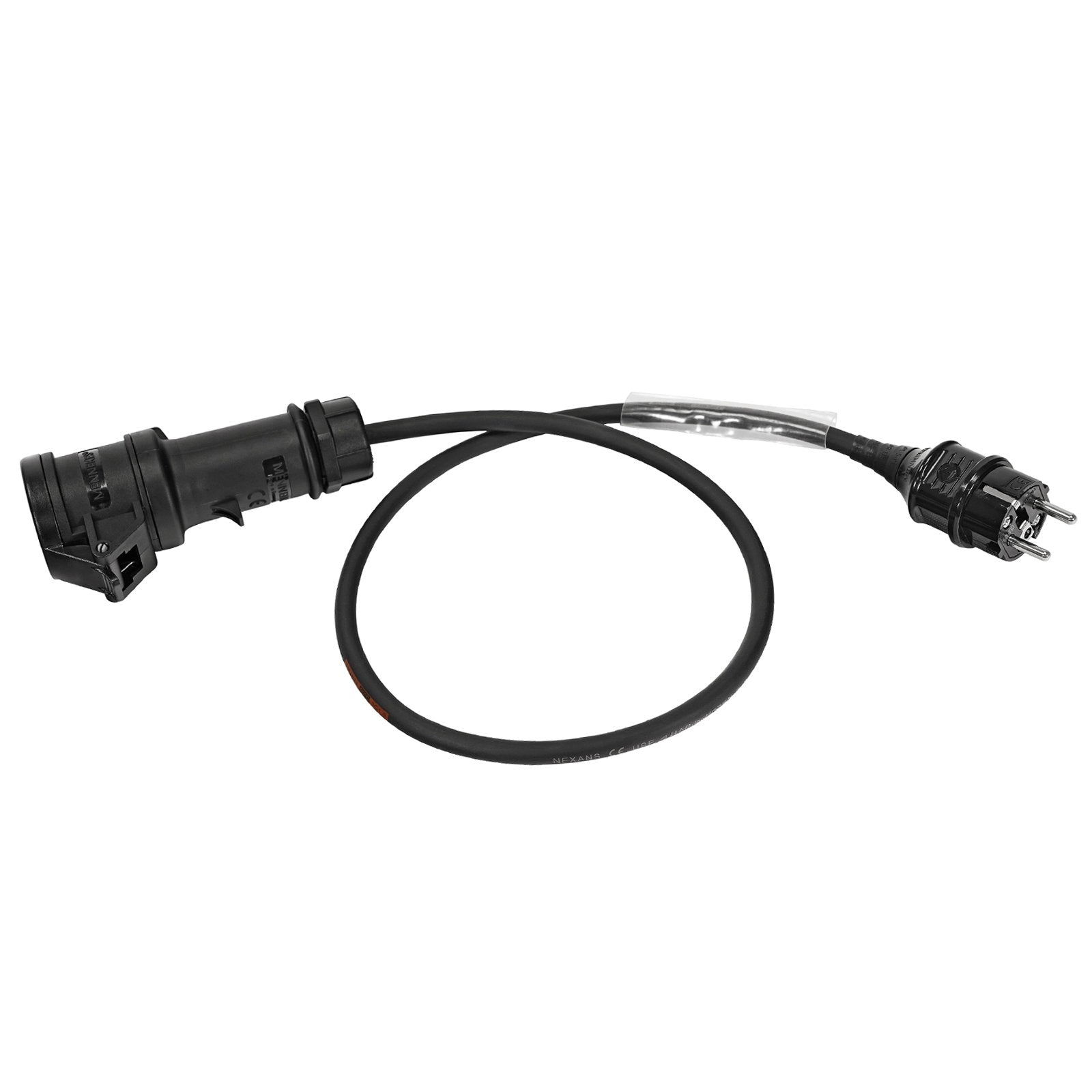 Elumen8 1m Schuko Plug to Mennekes 16A Black Socket Cable - Main View