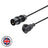 Elumen8 1m PCE 16A Black Plug to Schuko Socket Cable - Main View
