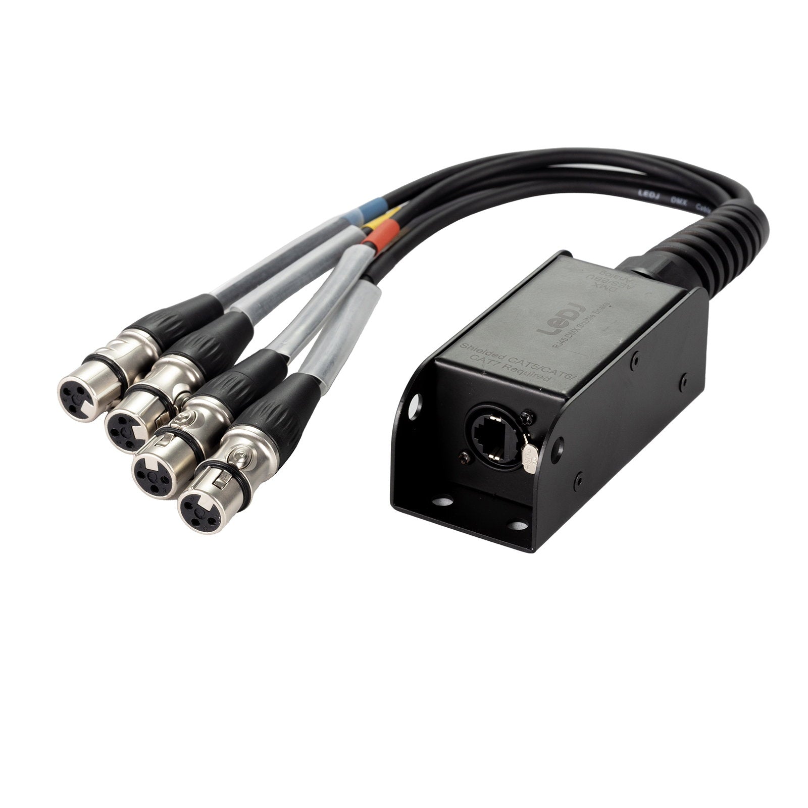 LEDJ etherCON to DMX Multicore Adaptor 3-Pin Female XLR Tails - Main View