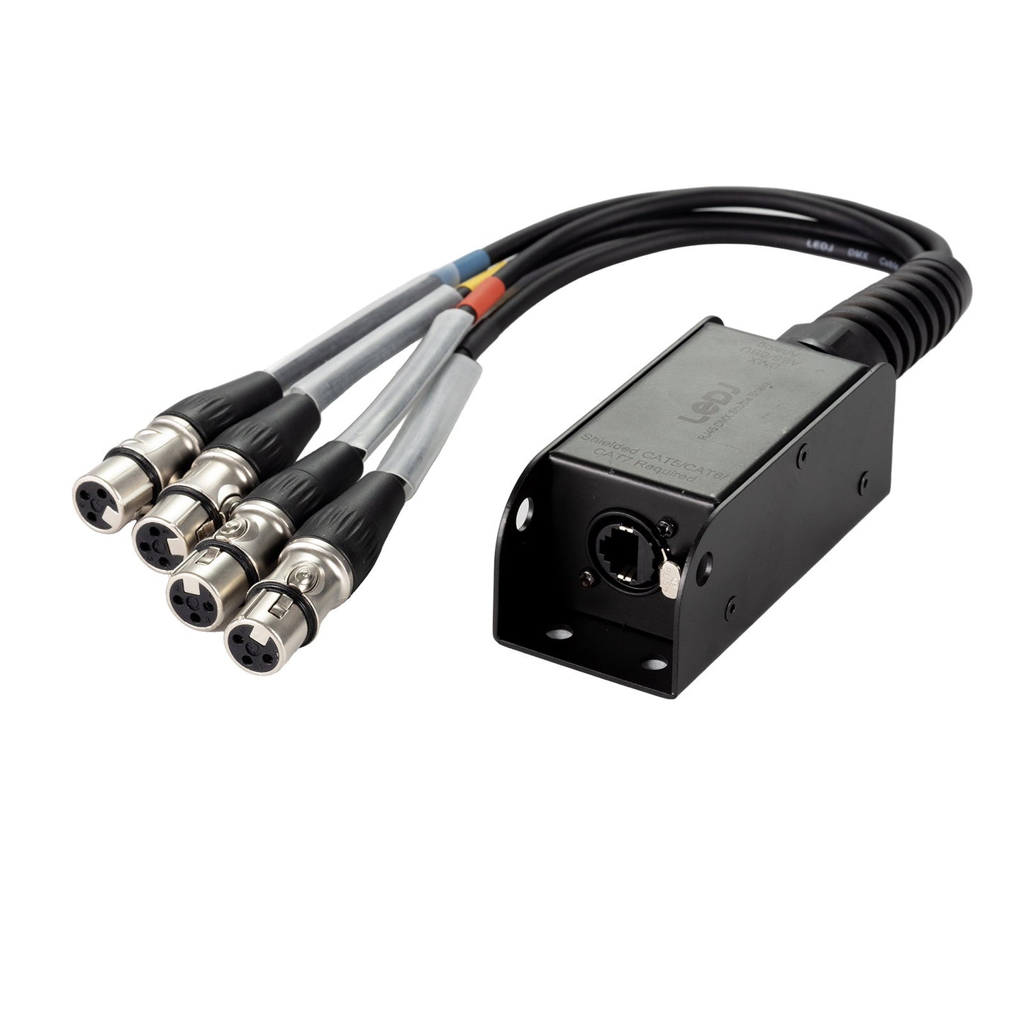 LEDJ etherCON to DMX Multicore Adaptor 3-Pin Female XLR Tails - Main View