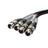 LEDJ etherCON to DMX Multicore Adaptor 3-Pin Female XLR Tails - Back Panel and Connections