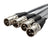 LEDJ etherCON to DMX Multicore Adaptor 3-Pin Male XLR Tails - Back Panel and Connections