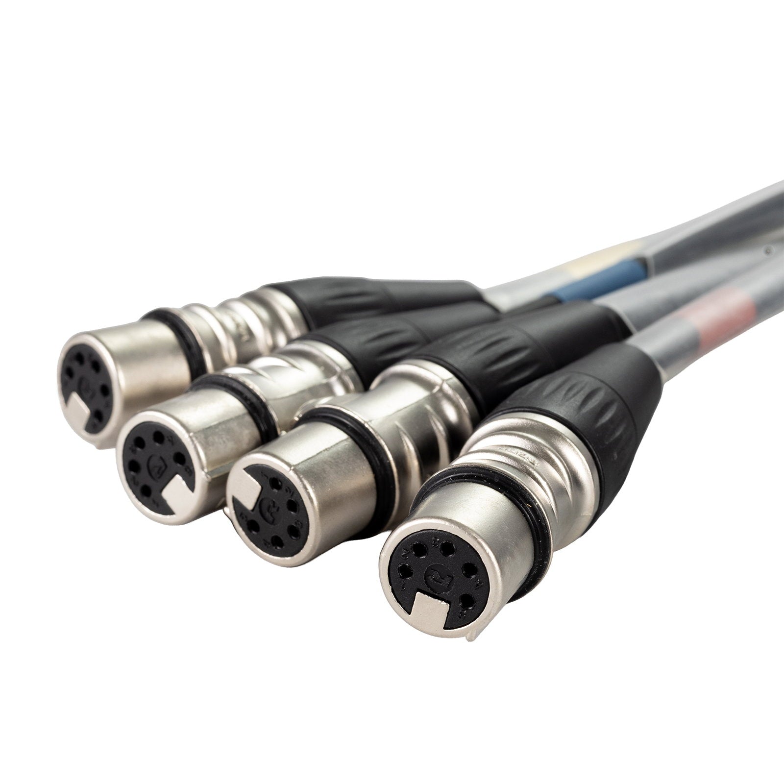 LEDJ etherCON to DMX Multicore Adaptor 5-Pin Female XLR Tails - Back Panel and Connections