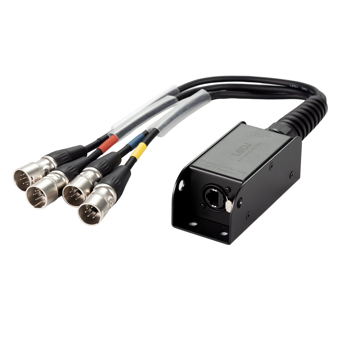 LEDJ etherCON to DMX Multicore Adaptor 5-Pin Male XLR Tails - Main View