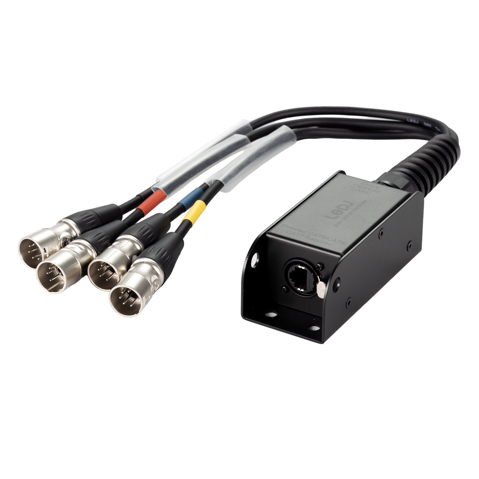 LEDJ etherCON to DMX Multicore Adaptor 5-Pin Male XLR Tails - Main View