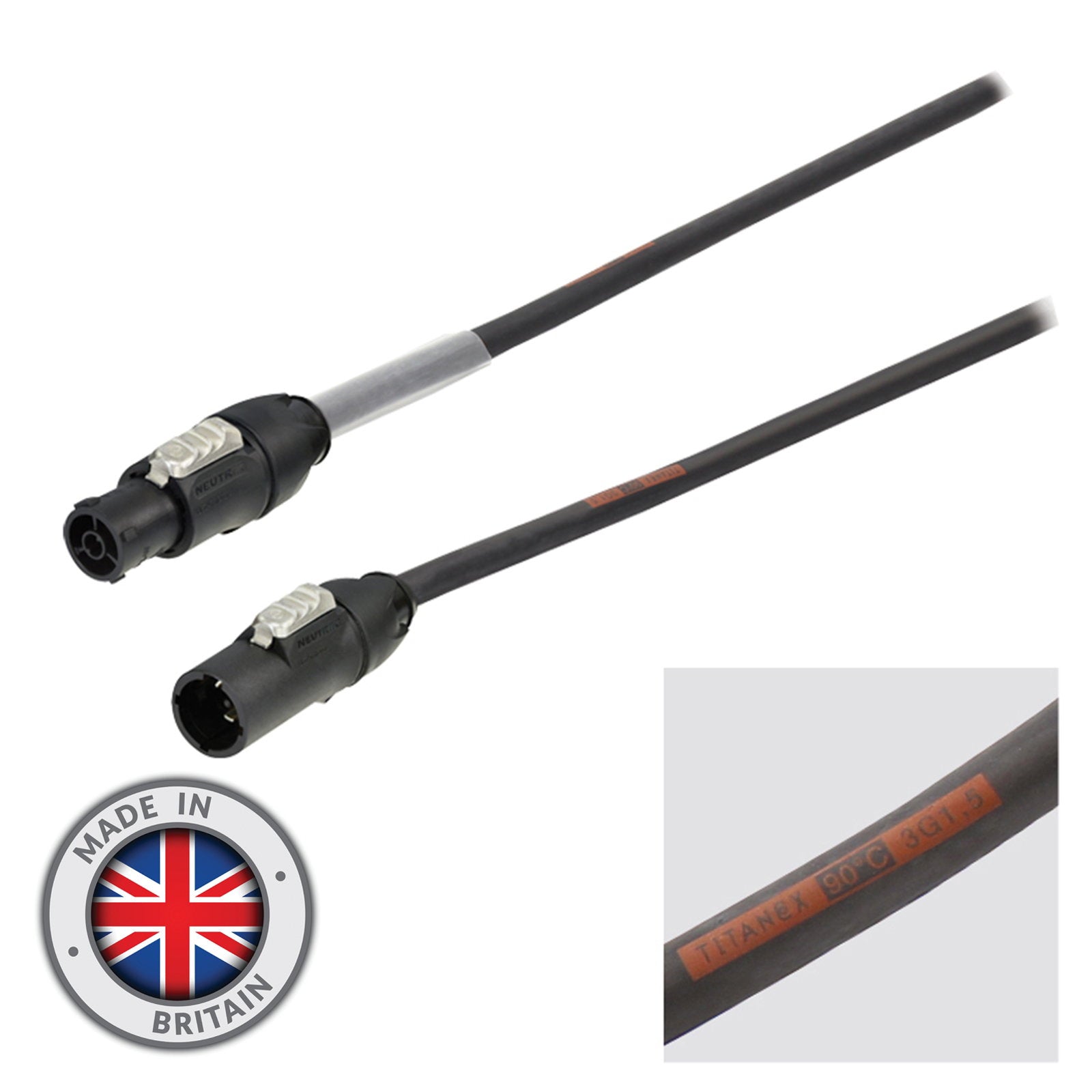 Elumen8 5m Neutrik powerCON TRUE1 TOP Cable – 1.5mm H07RN-F - Main View