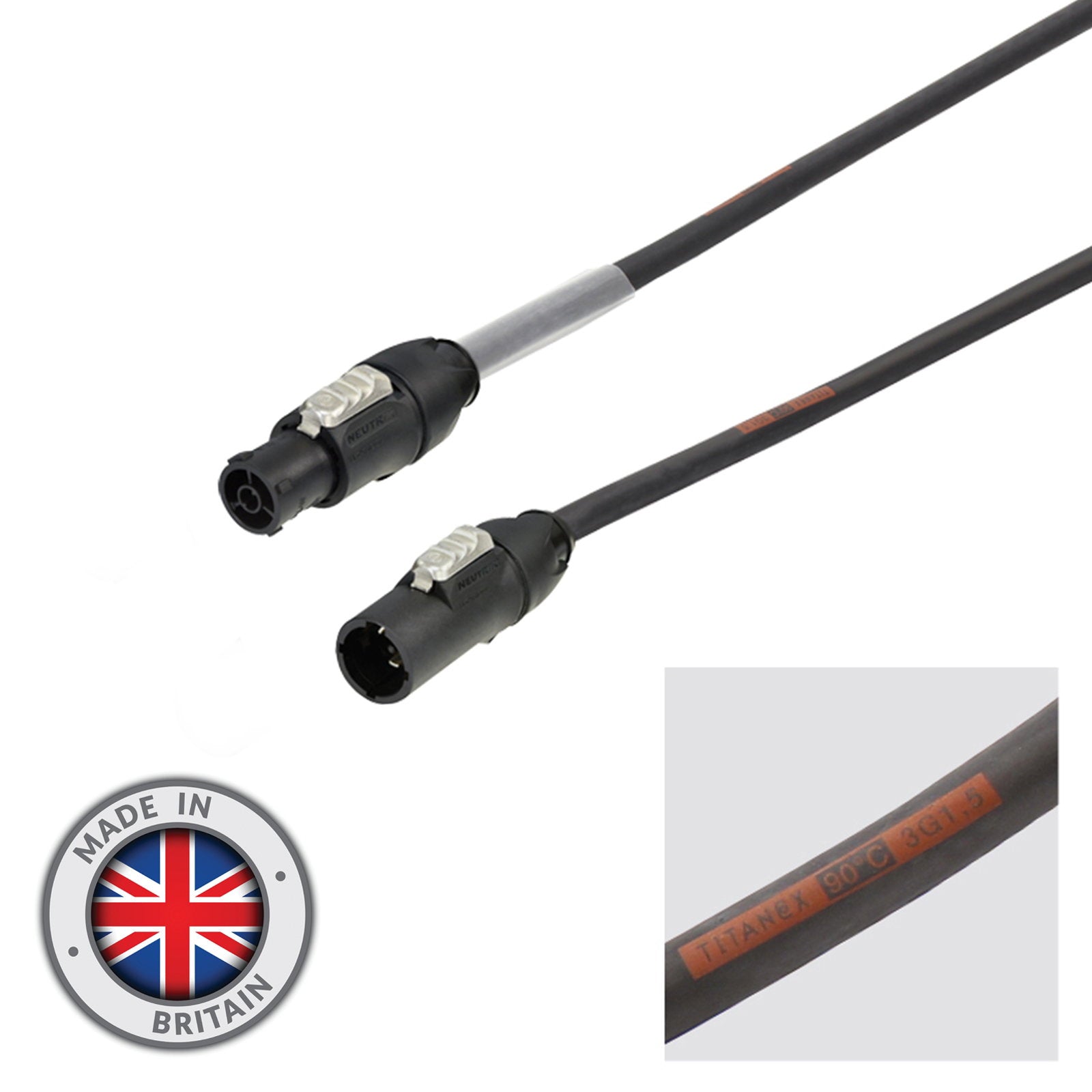 Elumen8 10m Neutrik powerCON TRUE1 TOP Cable – 1.5mm H07RN-F - Main View