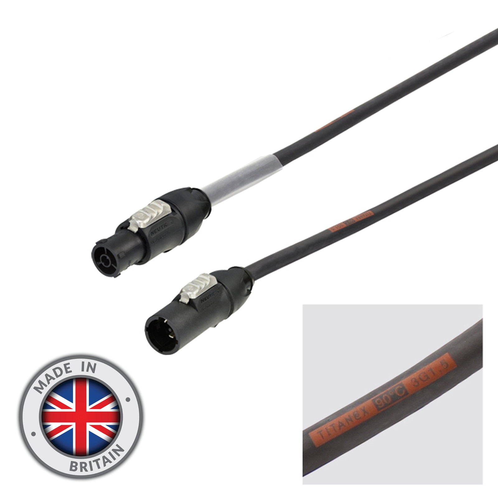 Elumen8 20m Neutrik powerCON TRUE1 TOP Cable – 1.5mm H07RN-F - Main View