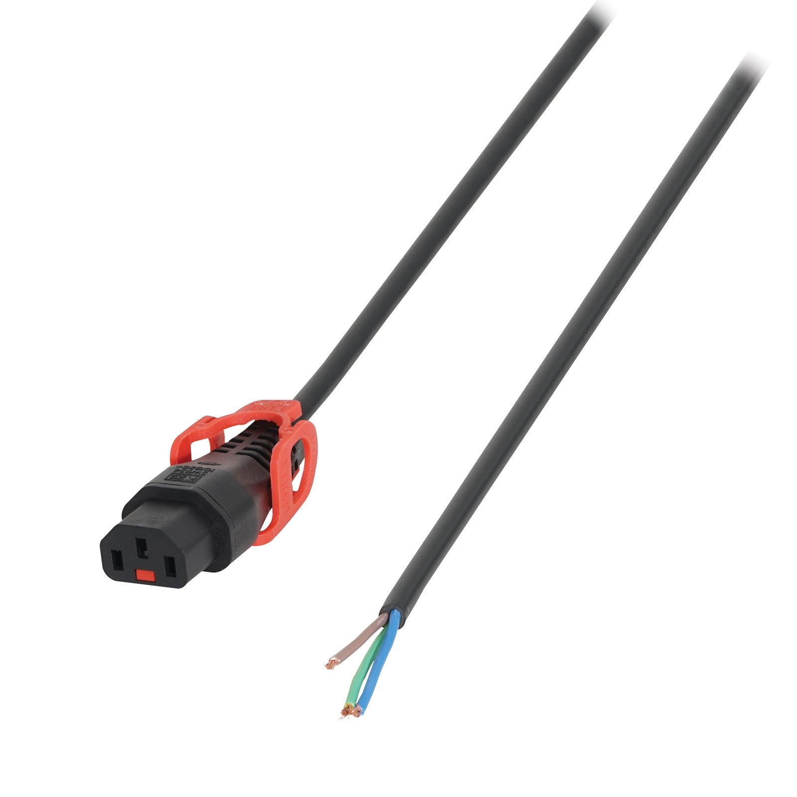 IEC LOCK 2m Bare Ends – C13 IEC Lock+ Cable PC1632 - Main View