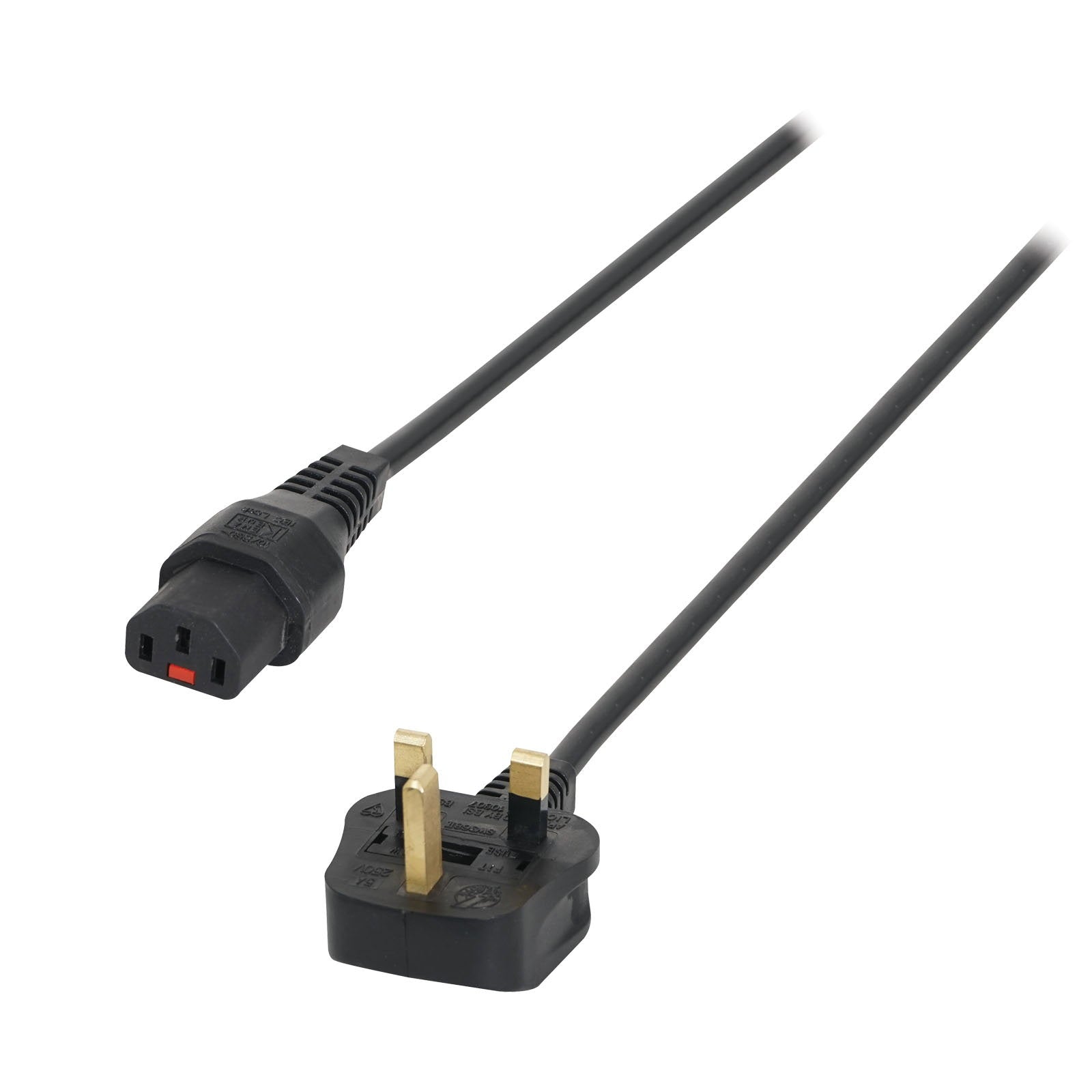 IEC LOCK 5m 13A – C13 IEC Lock Cable (5A Fuse) PC1010 - Alternate View 1
