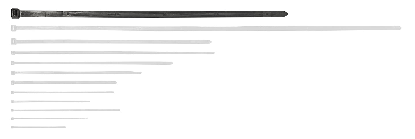 HellermanTyton Cable Ties 535 x 13mm Black UB540H-B (Pack 50) - Back Panel and Connections