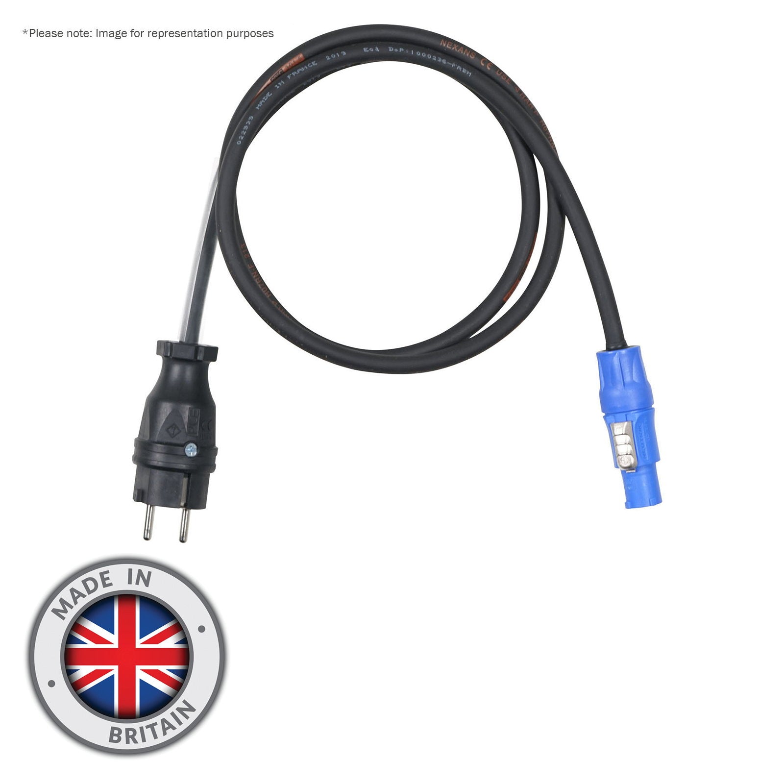 Elumen8 5m PCE Schuko - Neutrik powerCON Cable - 1.5mm H07RN-F - Alternate View 1