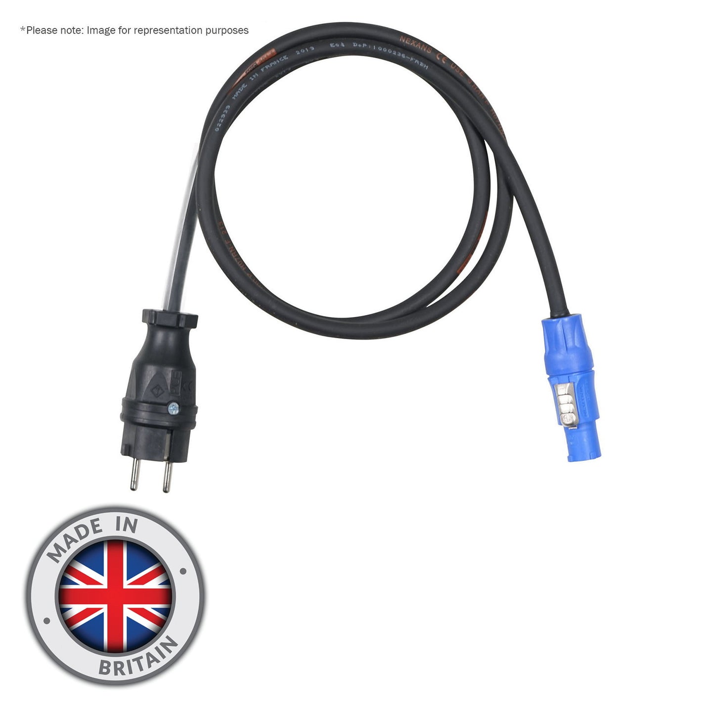 Elumen8 5m PCE Schuko - Neutrik powerCON Cable - 1.5mm H07RN-F - Alternate View 1